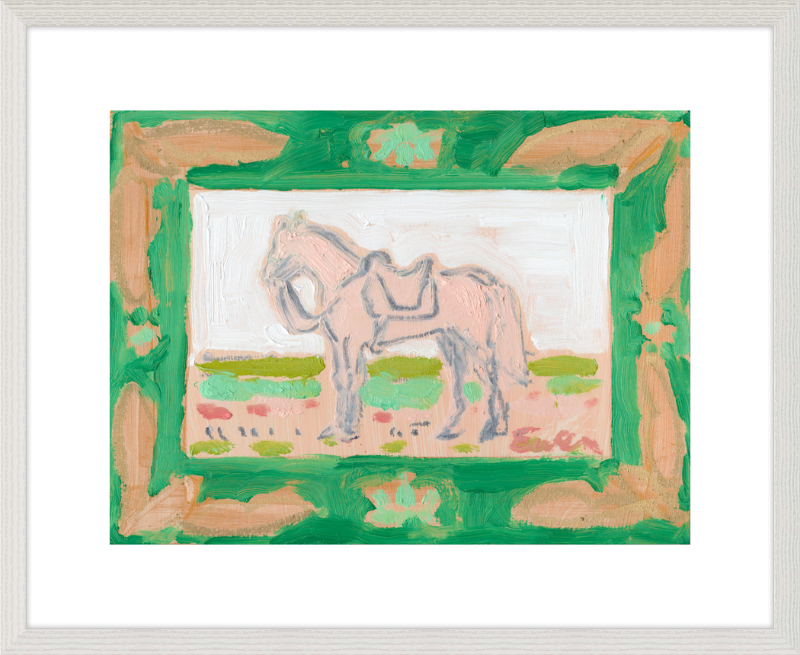 Giclée Print // Horse with Green Frame