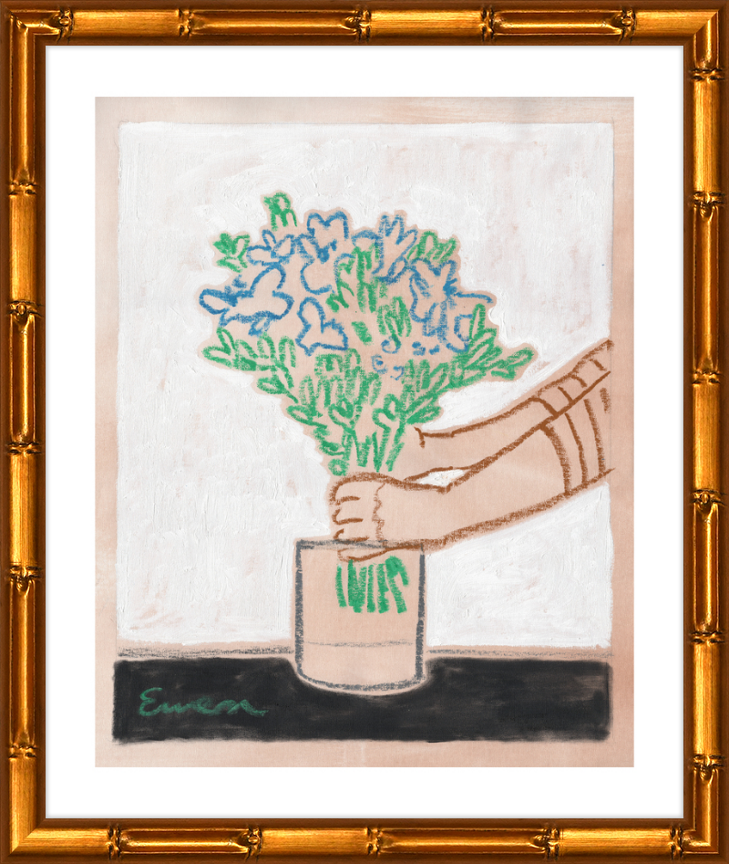 Giclée Print // Arranging Blue Wildflowers