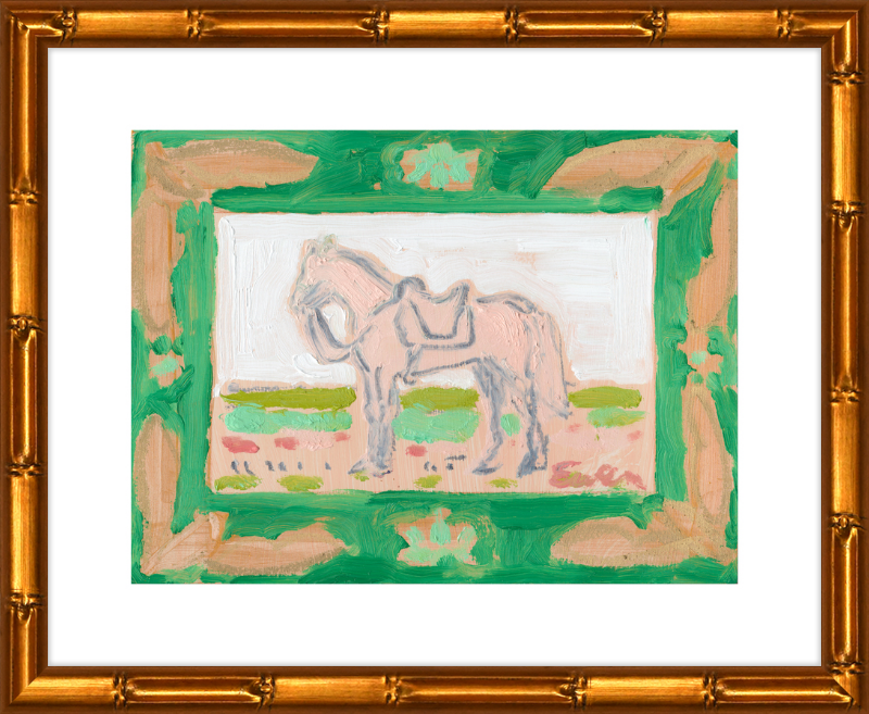 Giclée Print // Horse with Green Frame