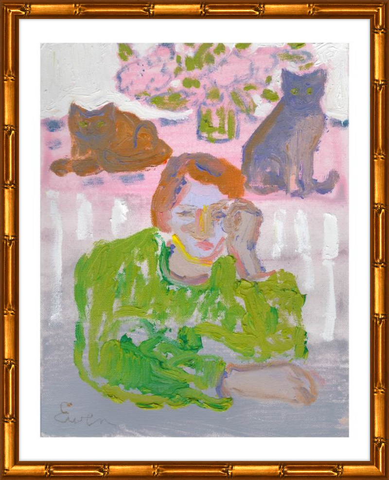 Giclée Print // Cat Painting: There Are Two Means of Refuge From The Miseries of Life