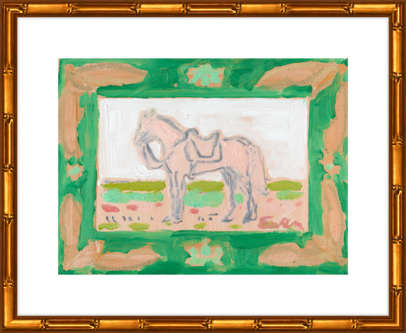 Giclée Print // Horse with Green Frame