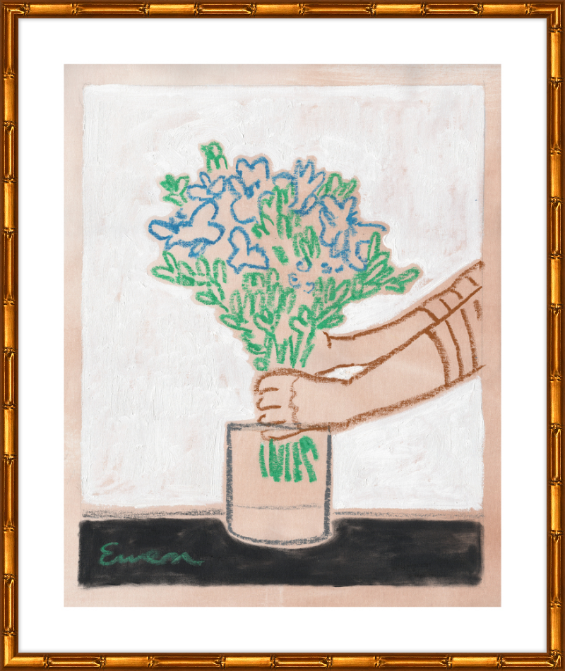 Giclée Print // Arranging Blue Wildflowers