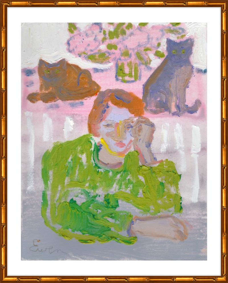 Giclée Print // Cat Painting: There Are Two Means of Refuge From The Miseries of Life