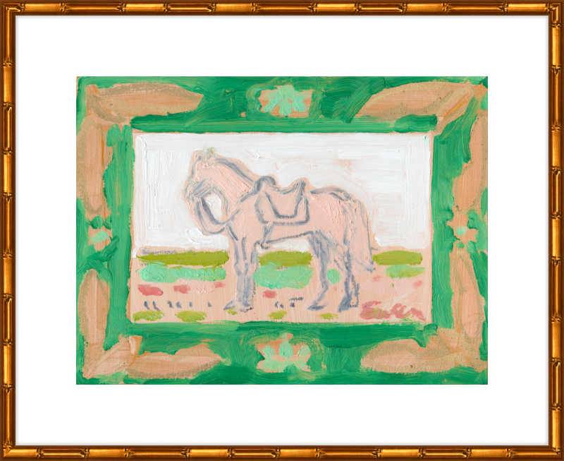 Giclée Print // Horse with Green Frame