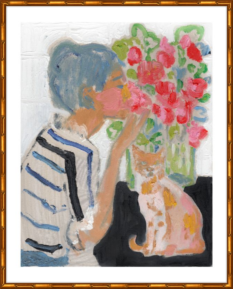 Giclée Print // Cat Painting: I Think of Beauty As An Absolute Necessity (new)