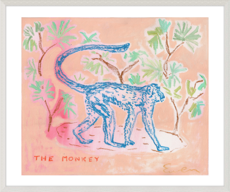 Giclée Print // The Blue Monkey (Dusty Pink)