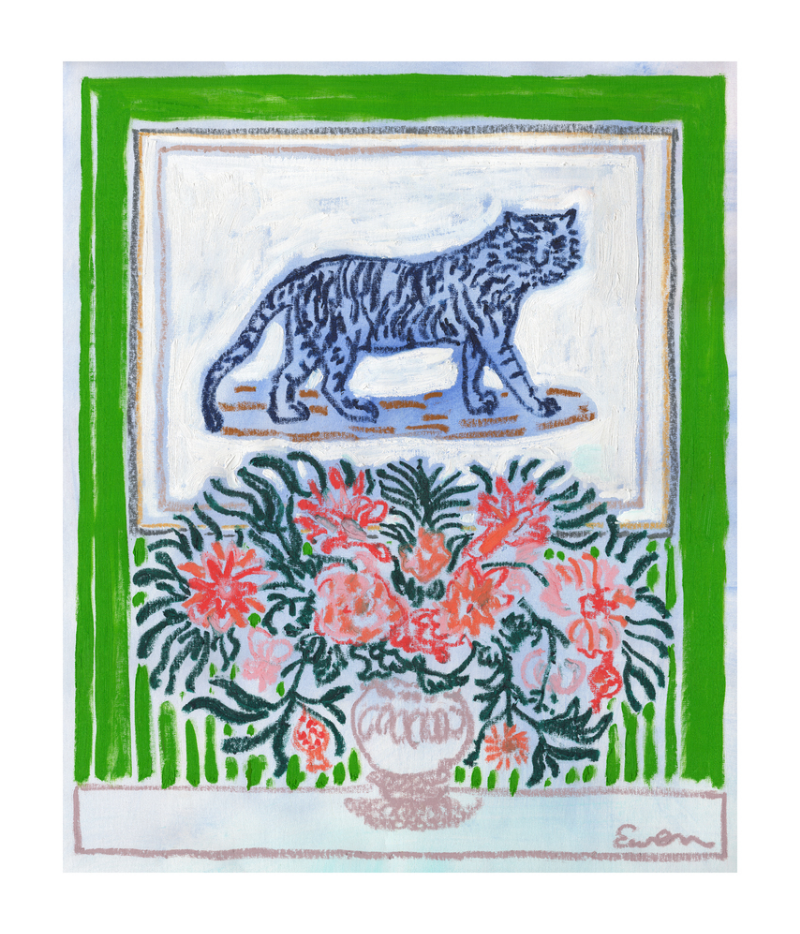 Giclée Print // Green Room with Tiger