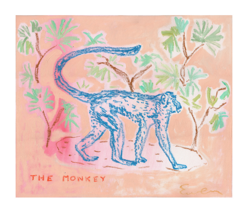 Giclée Print // The Blue Monkey (Dusty Pink)