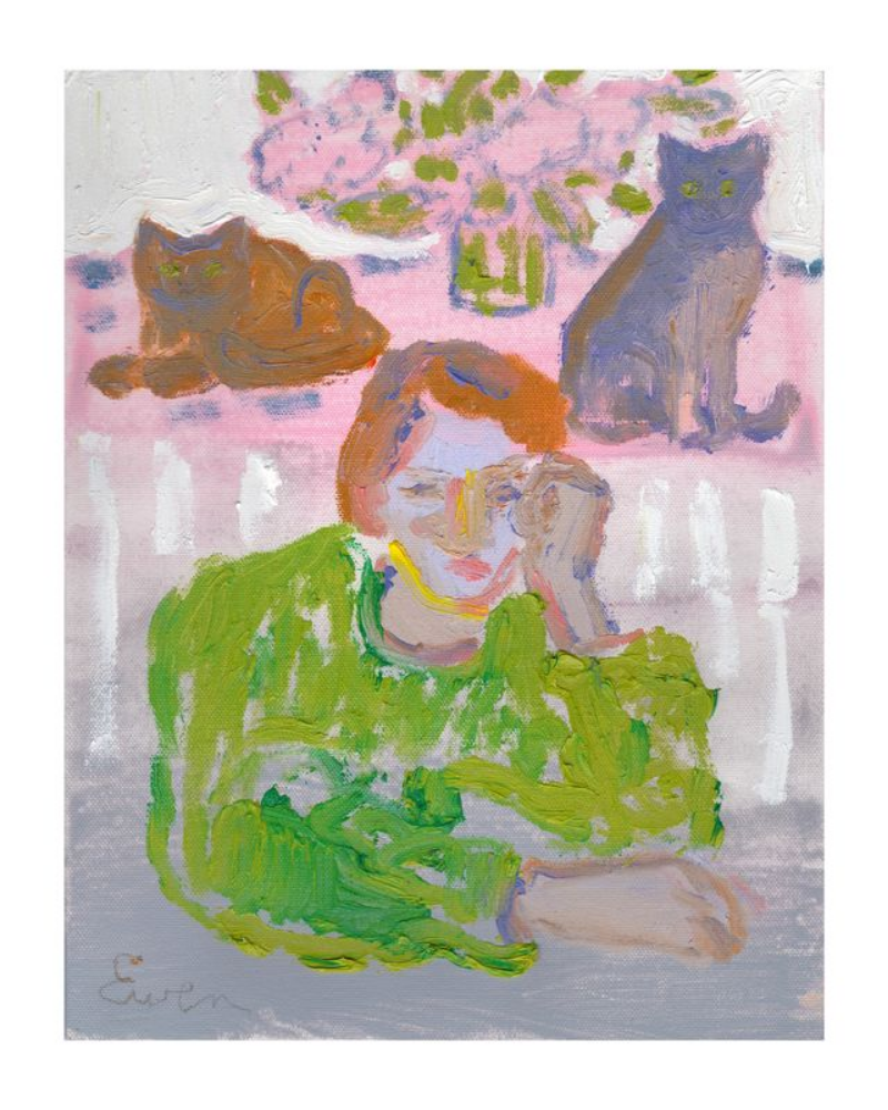 Giclée Print // Cat Painting: There Are Two Means of Refuge From The Miseries of Life