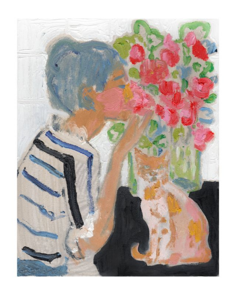 Giclée Print // Cat Painting: I Think of Beauty As An Absolute Necessity (new)