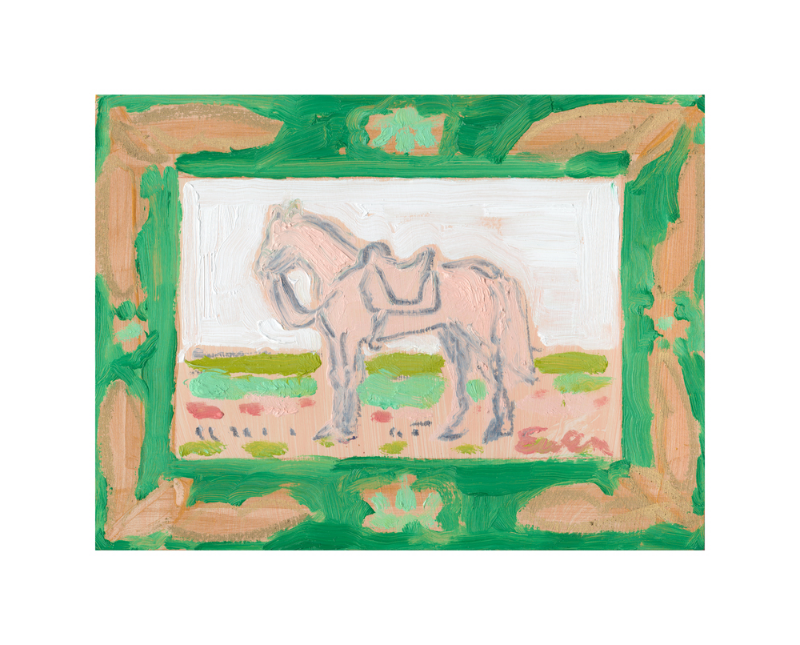 Giclée Print // Horse with Green Frame