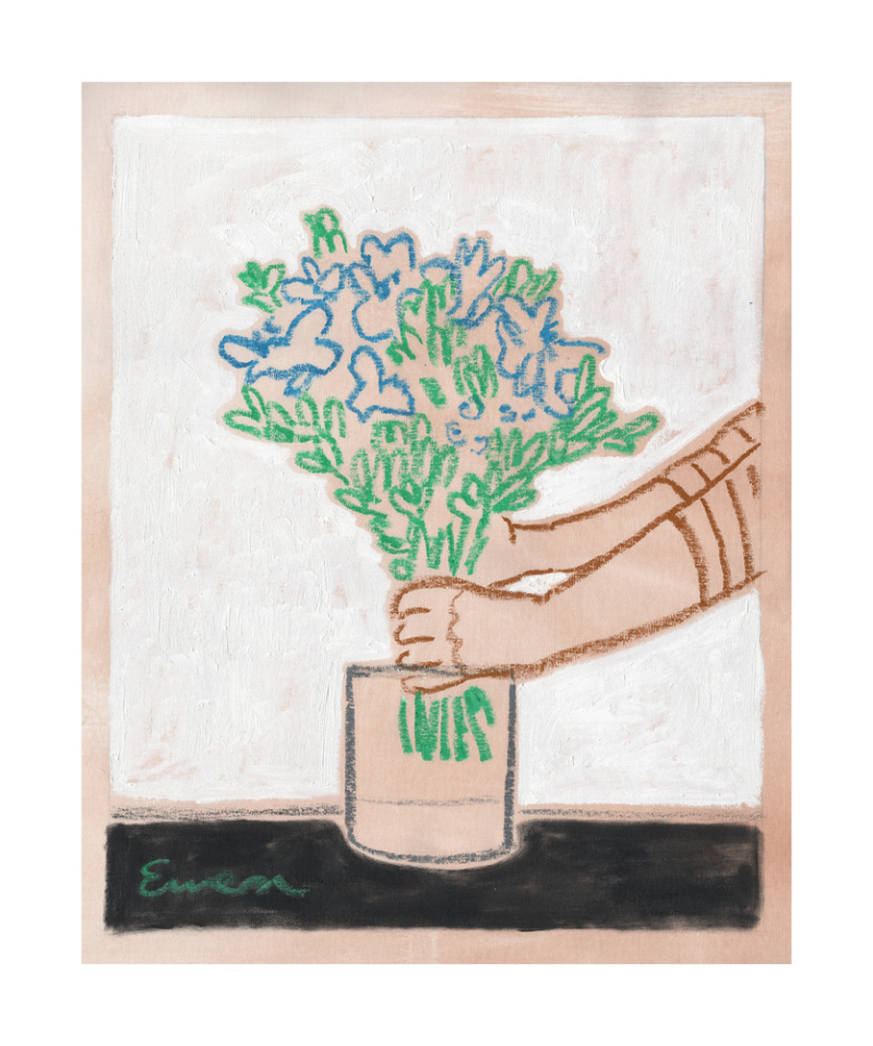 Giclée Print // Arranging Blue Wildflowers