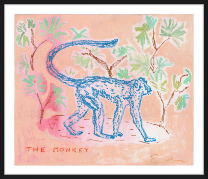 Giclée Print // The Blue Monkey (Dusty Pink)