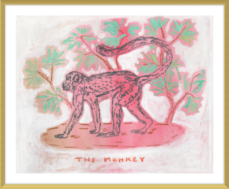 Giclée Print // The Monkey (Rose & Jade)