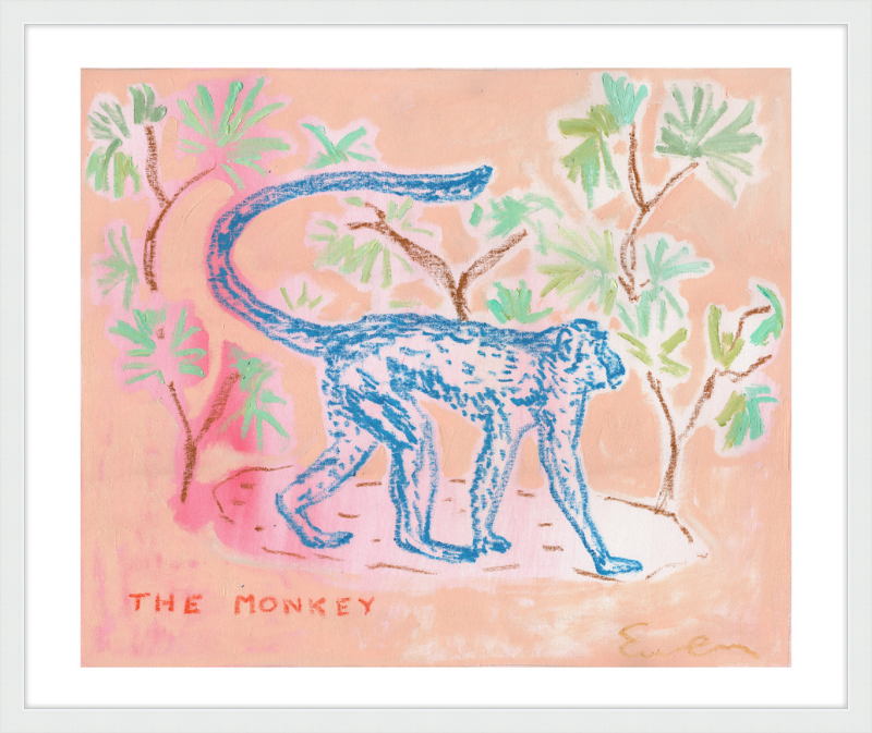 Giclée Print // The Blue Monkey (Dusty Pink)