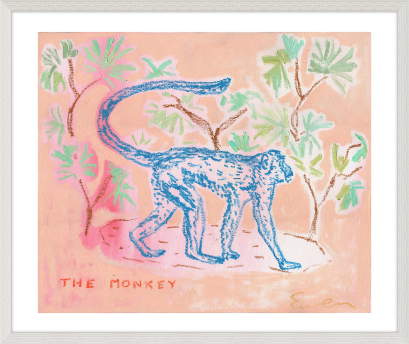 Giclée Print // The Blue Monkey (Dusty Pink)