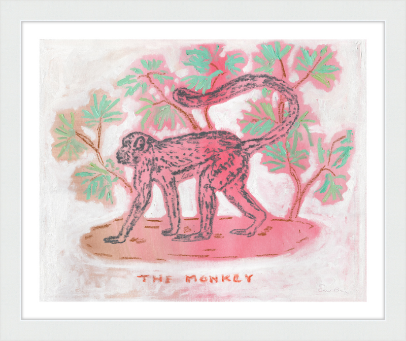 Giclée Print // The Monkey (Rose & Jade)