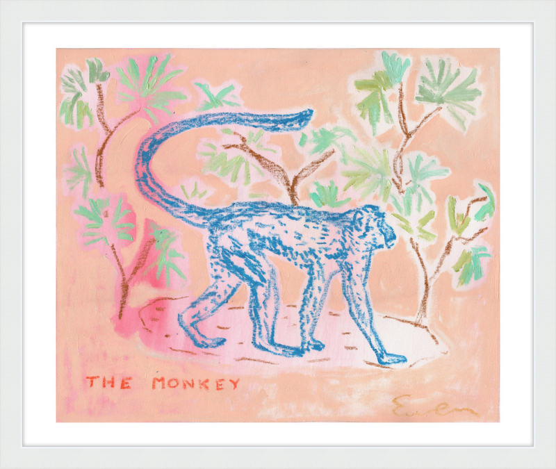 Giclée Print // The Blue Monkey (Dusty Pink)
