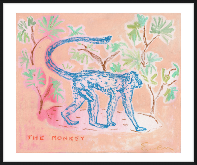Giclée Print // The Blue Monkey (Dusty Pink)