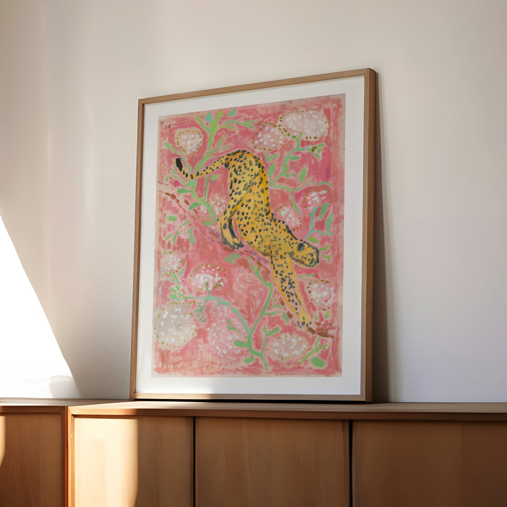 Giclée Print // Cheetah (Rose Hues)