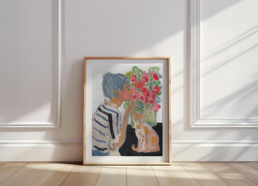 Giclée Print // Cat Painting: I Think of Beauty As An Absolute Necessity (new)