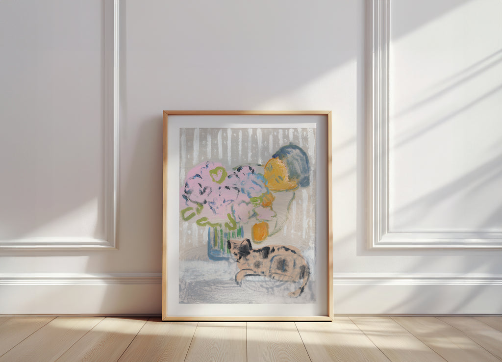 Giclée Print // Cat Painting: I Like the Little They Know, Which is So Much