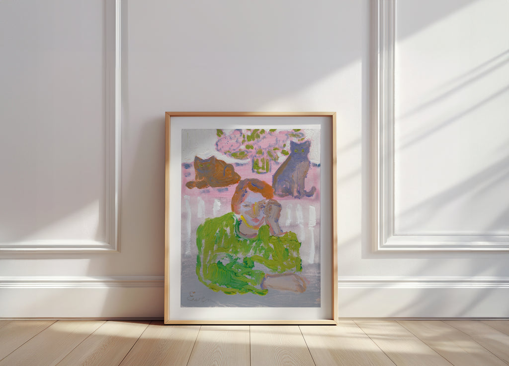 Giclée Print // Cat Painting: There Are Two Means of Refuge From The Miseries of Life