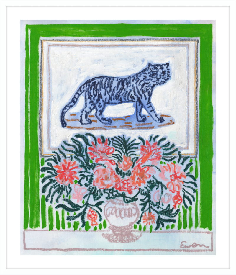 Giclée Print // Green Room with Tiger
