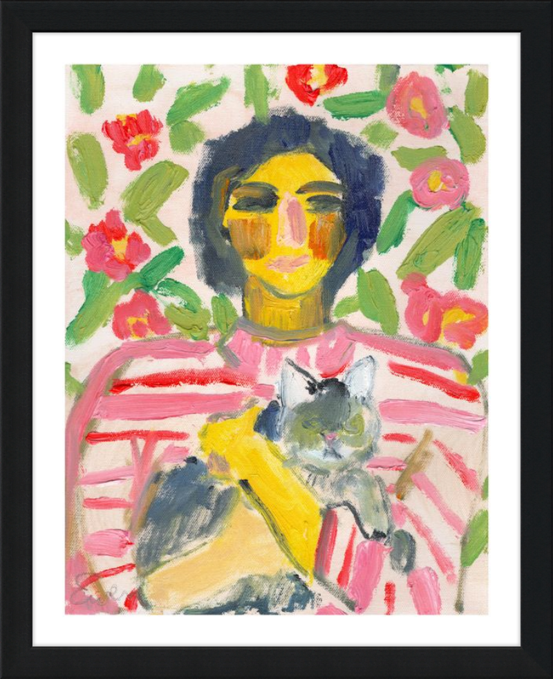 Giclée Print // A Little Optimism Around Here (Cat Painting Series)