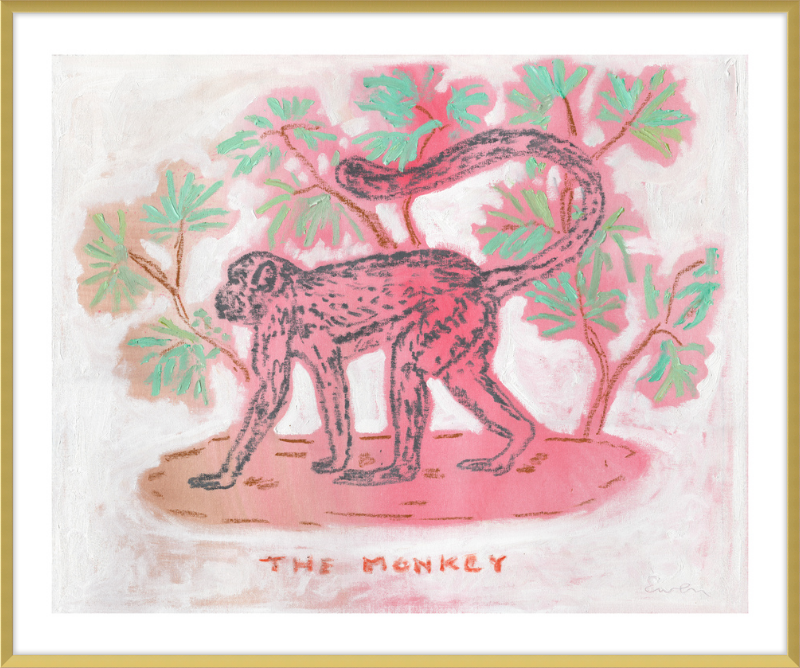 Giclée Print // The Monkey (Rose & Jade)