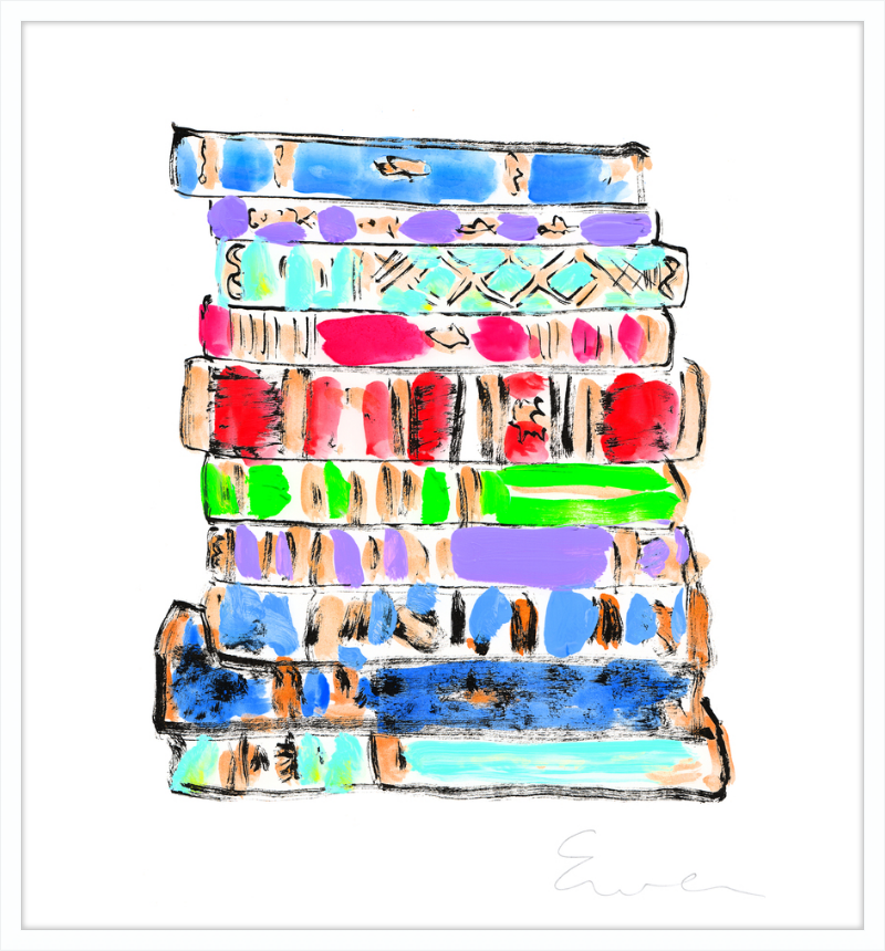 Giclée Print // Tsundoku (Stack of Books)