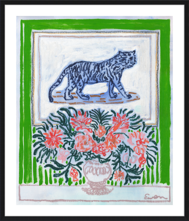Giclée Print // Green Room with Tiger