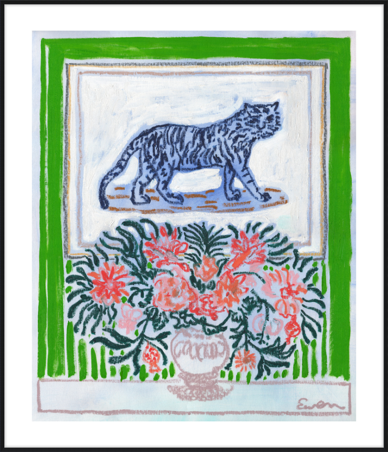 Giclée Print // Green Room with Tiger