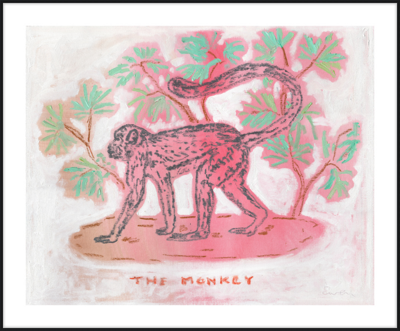 Giclée Print // The Monkey (Rose & Jade)