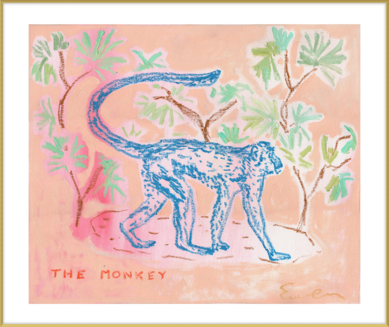 Giclée Print // The Blue Monkey (Dusty Pink)
