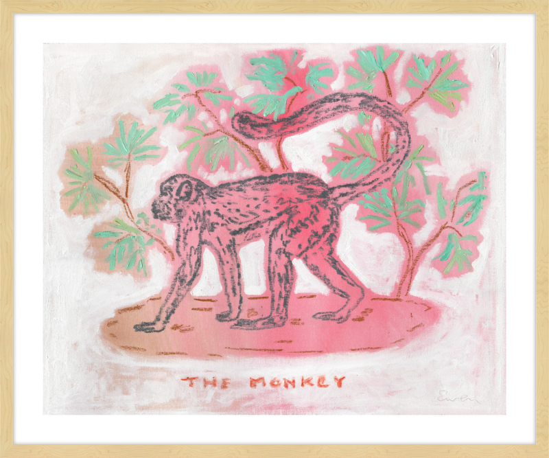 Giclée Print // The Monkey (Rose & Jade)