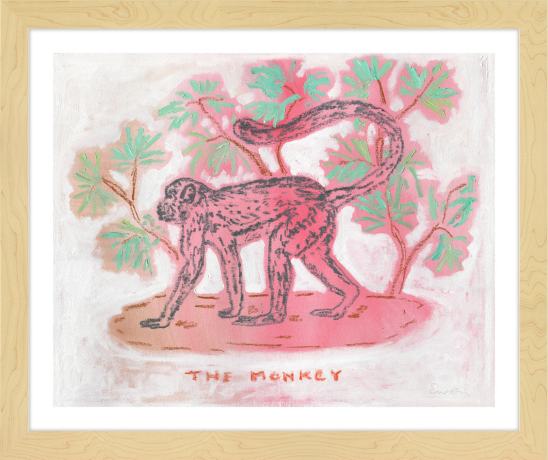 Giclée Print // The Monkey (Rose & Jade)