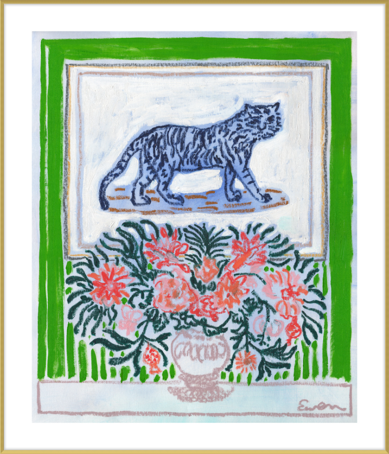 Giclée Print // Green Room with Tiger