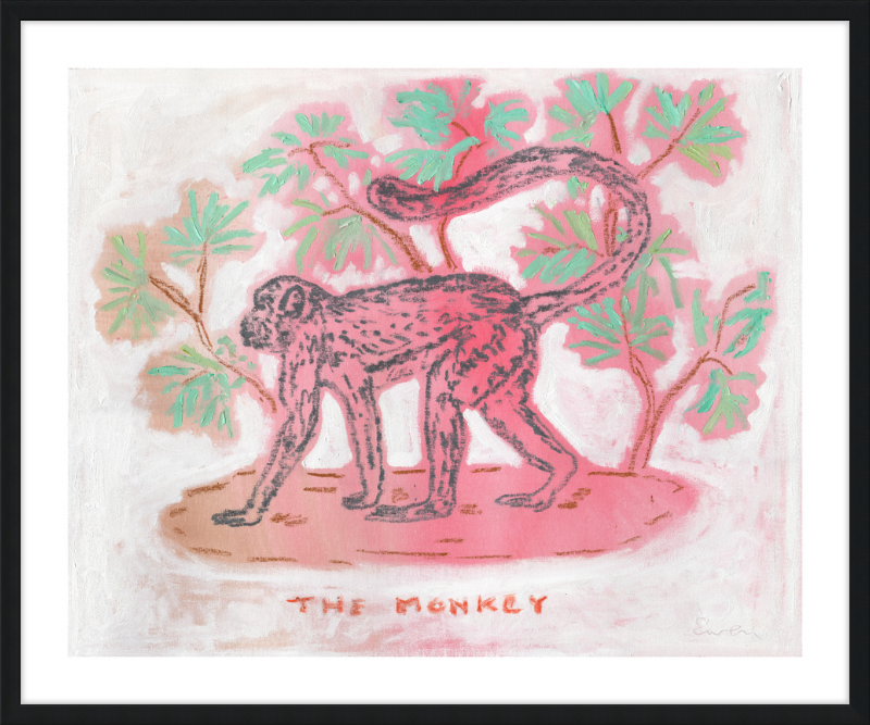 Giclée Print // The Monkey (Rose & Jade)