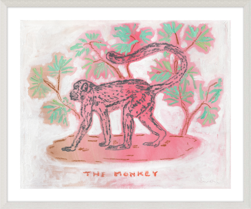Giclée Print // The Monkey (Rose & Jade)