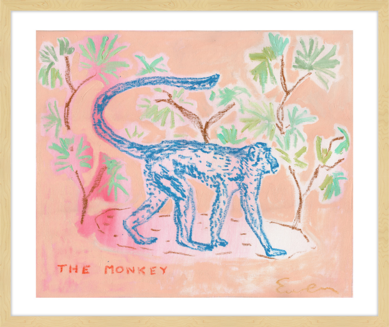 Giclée Print // The Blue Monkey (Dusty Pink)