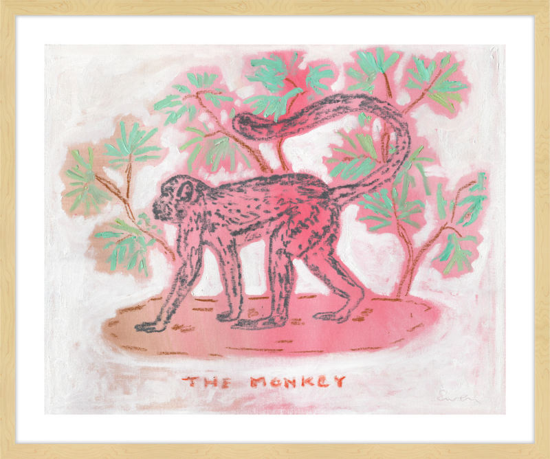 Giclée Print // The Monkey (Rose & Jade)