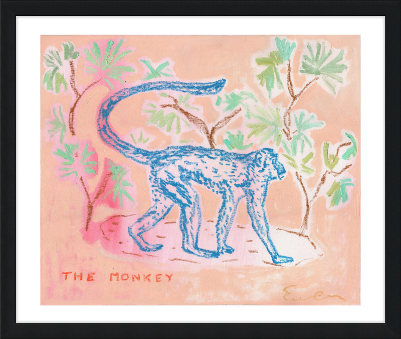 Giclée Print // The Blue Monkey (Dusty Pink)