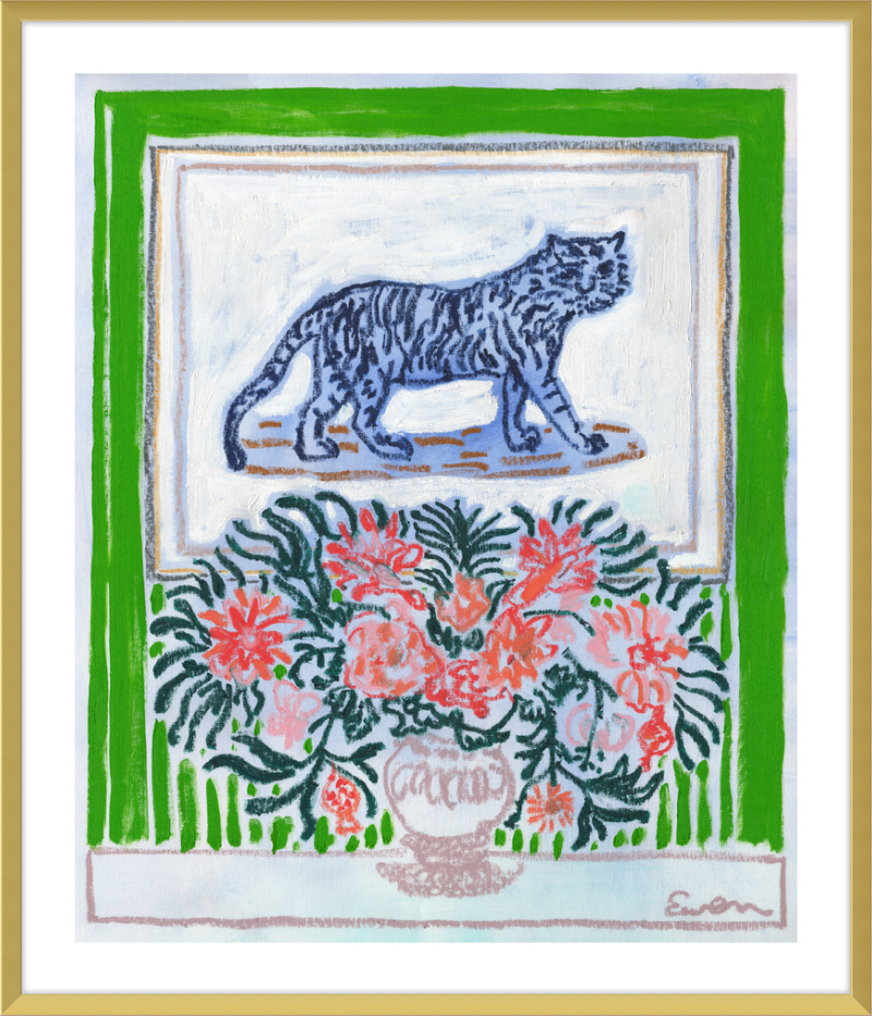 Giclée Print // Green Room with Tiger