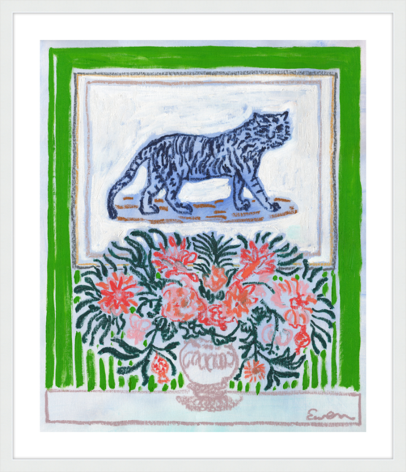 Giclée Print // Green Room with Tiger