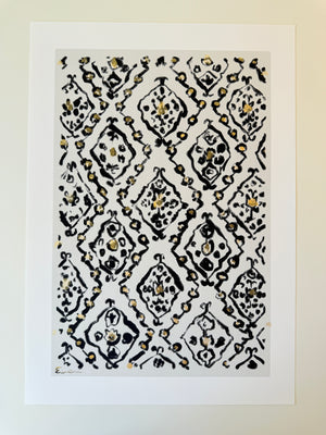 Signed & Embellished Print // Moroccan Rug