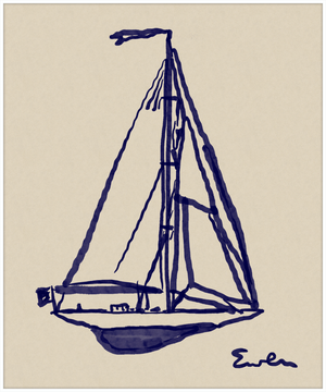 Giclée Print // Sailboat : Indigo