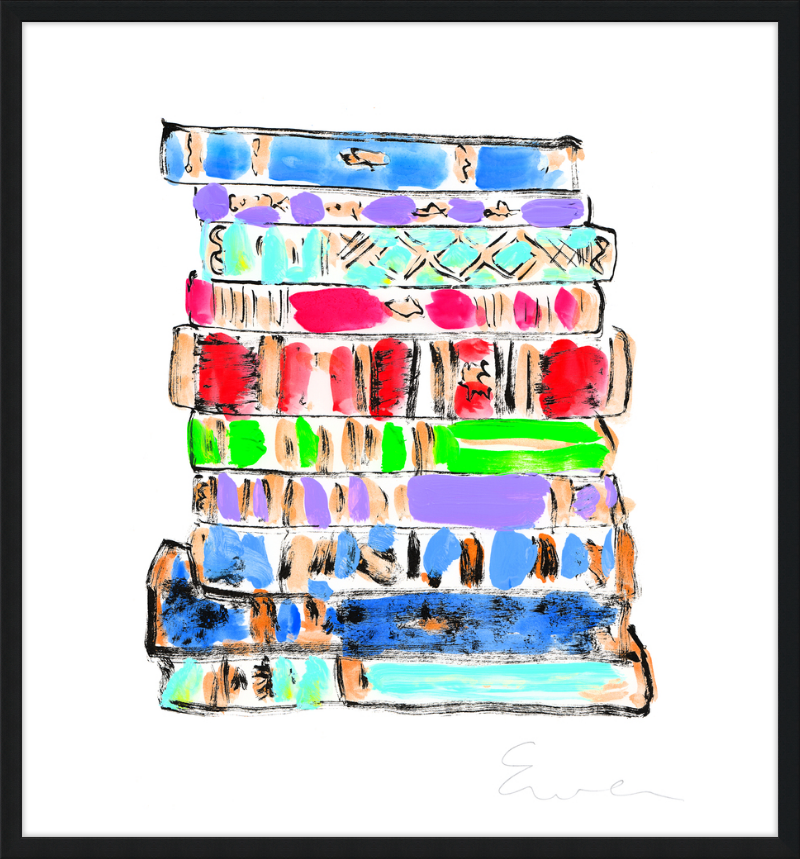 Giclée Print // Tsundoku (Stack of Books)