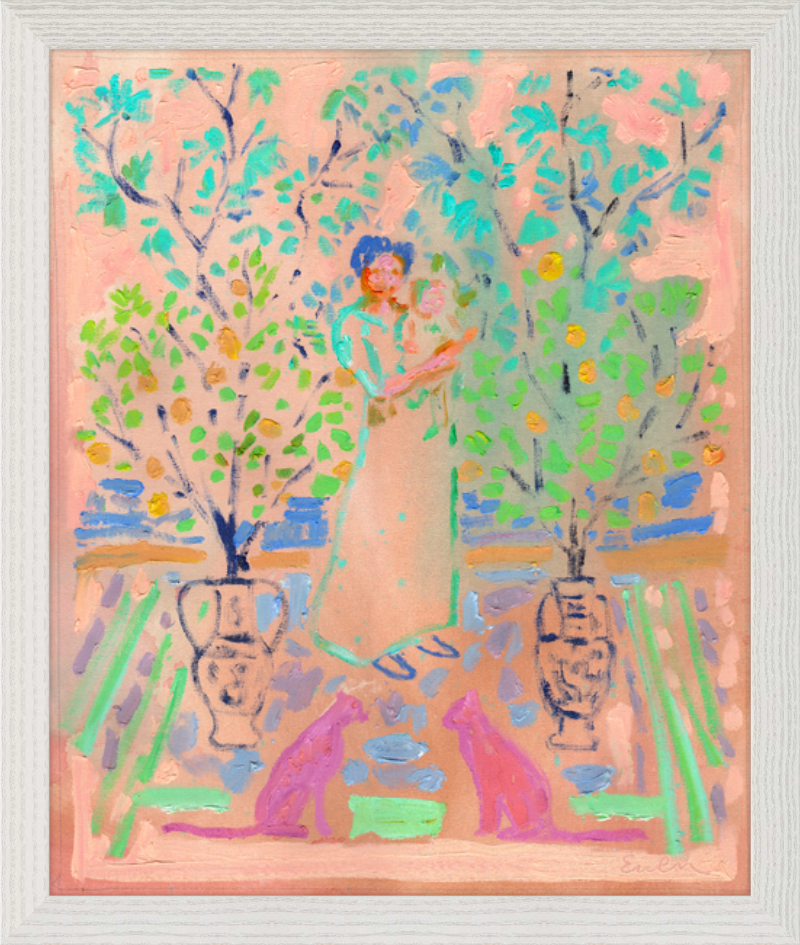 Giclée Print // Mother And Child (With Pair of Pink Cats)