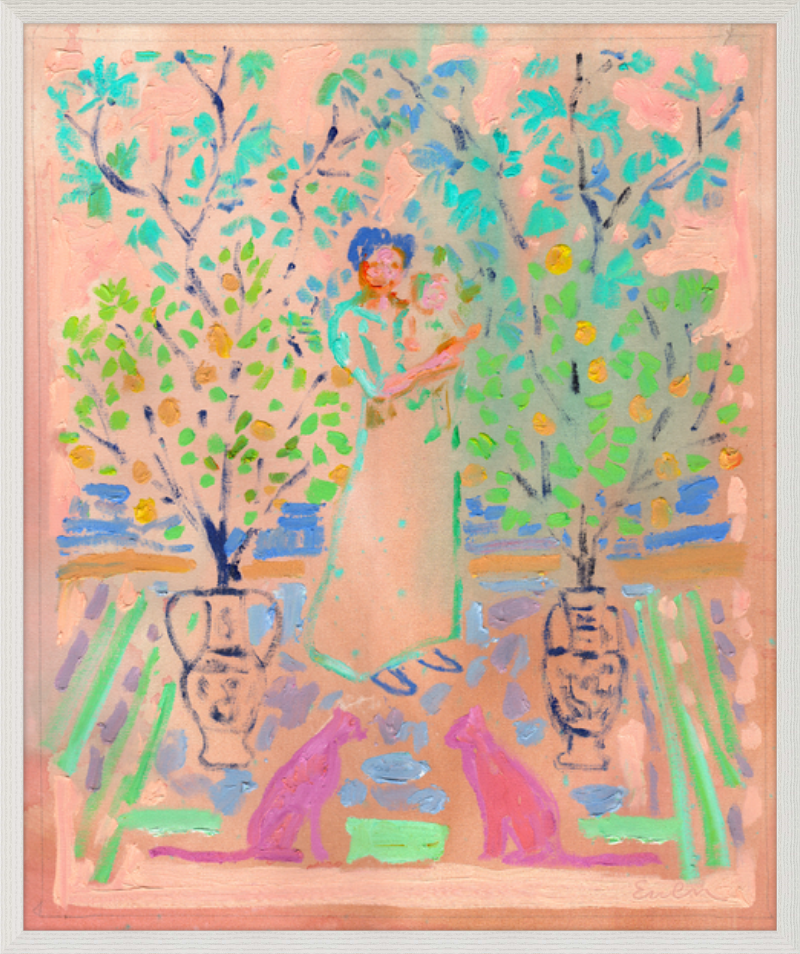 Giclée Print // Mother And Child (With Pair of Pink Cats)